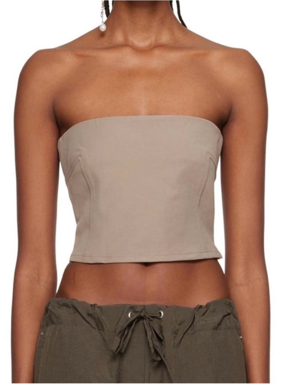 SSENSE Paris Georgia Tube Top in Taupe